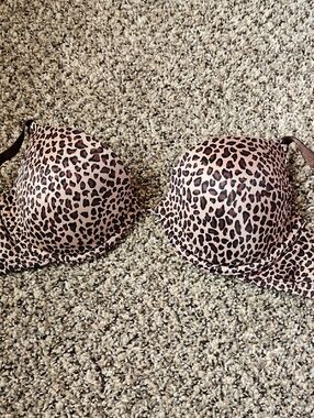 Wonderbra Brown and Black Leopard Print Bra